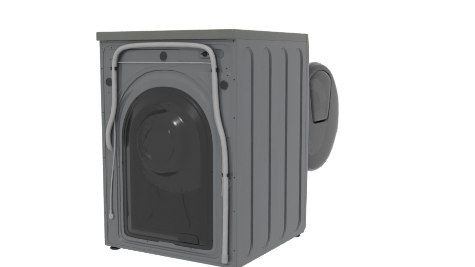 Sleek Front-Loading Washing Machine 3D Model - Professional 3D Model Render 6