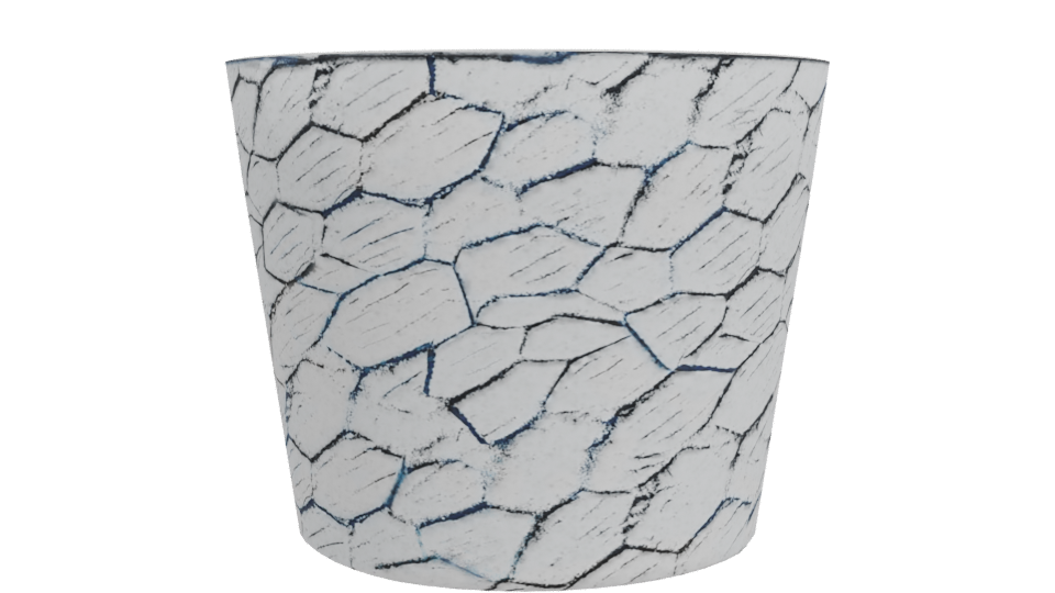 Stylish Textured Ceramic Pot 3D Model - Professional 3D Model Render 11