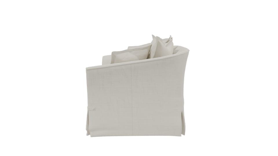 Elegant Fabric Sofa 3D Model - Professional 3D Model Render 2