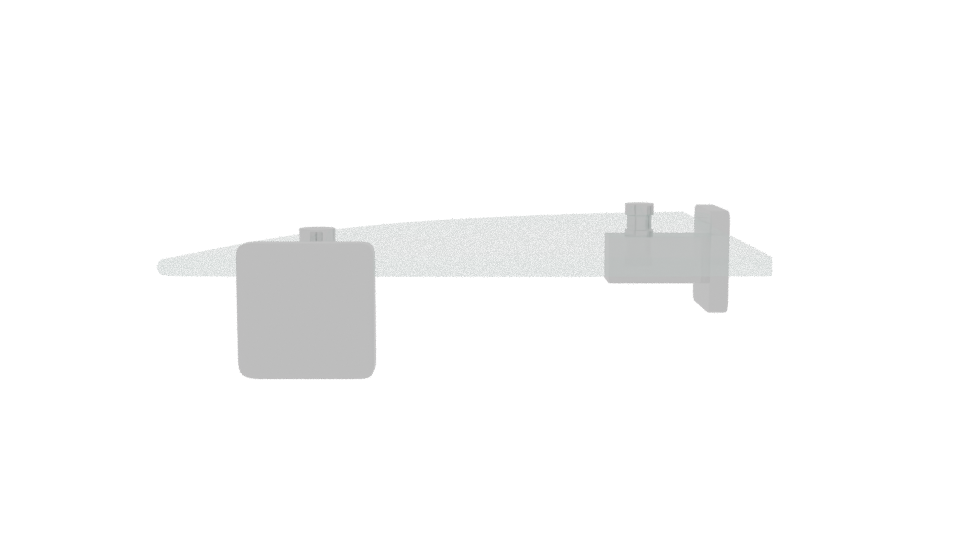 Contemporary Glass Corner Shelf 3D Model - Professional 3D Model Render 2