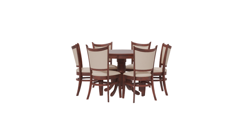 Calabria Dining Set 3D Model - Professional 3D Model Render 6