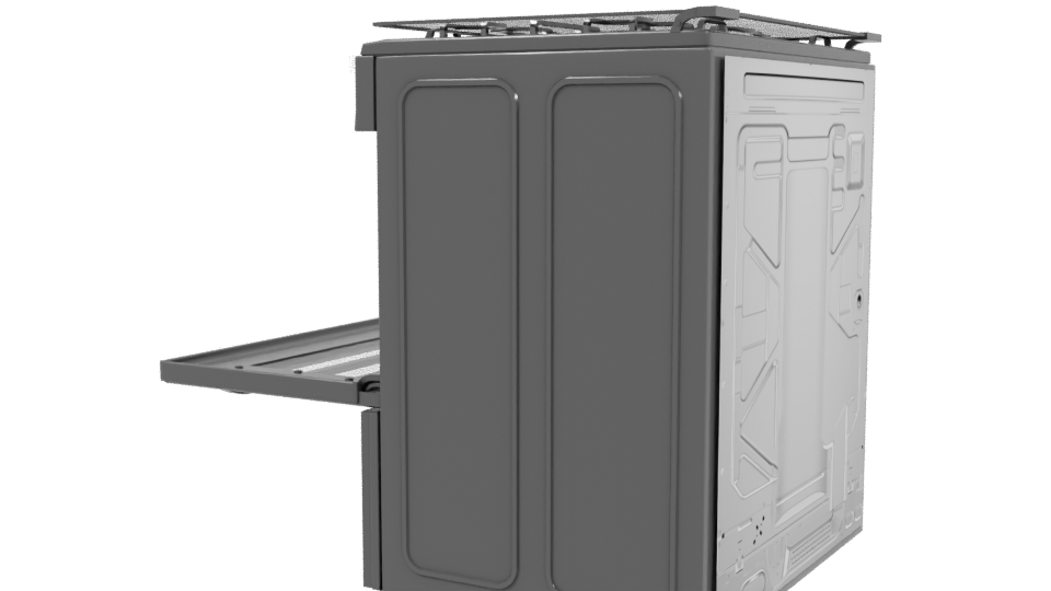 Stainless Steel Kitchen Oven 3D - Professional 3D Model Render 3