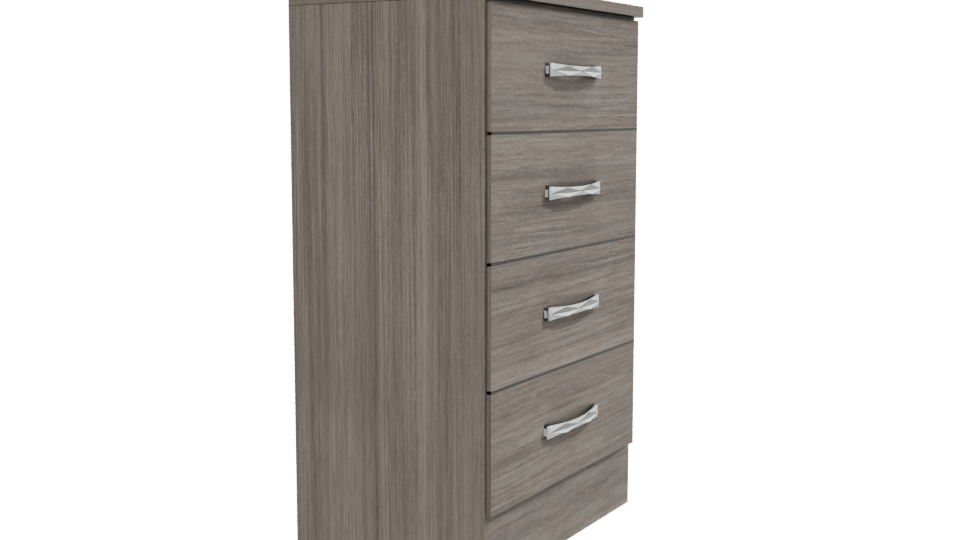 Modern 4 Drawer Chest 3D Model - Professional 3D Model Render 9