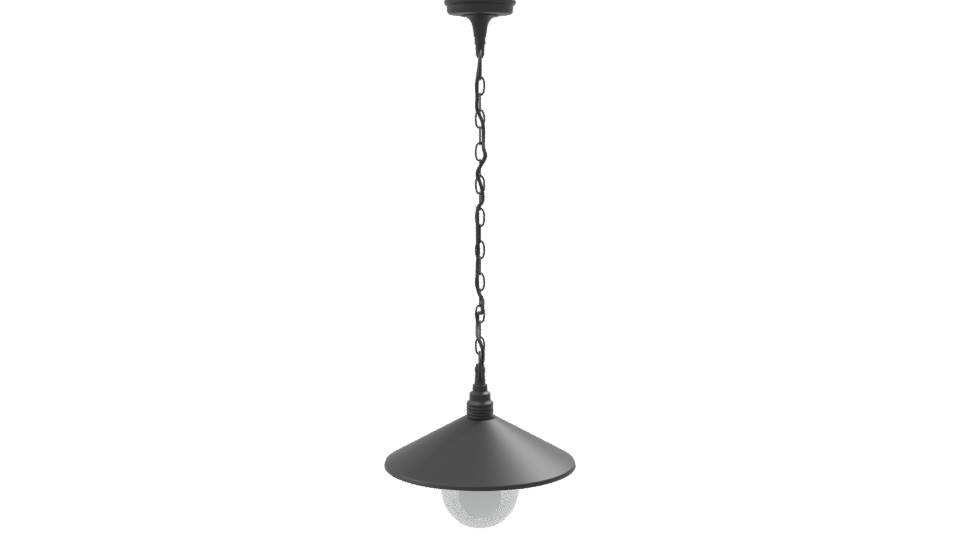 Black Hanging Lamp 60W 3D Model - Professional 3D Model Render 8