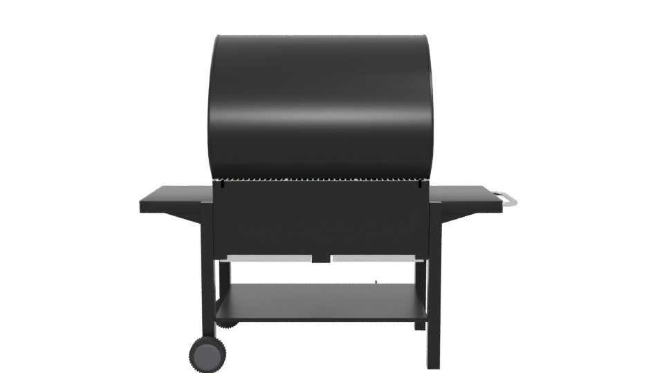 Stylish Outdoor Charcoal Grill 3D Model - Professional 3D Model Render 5