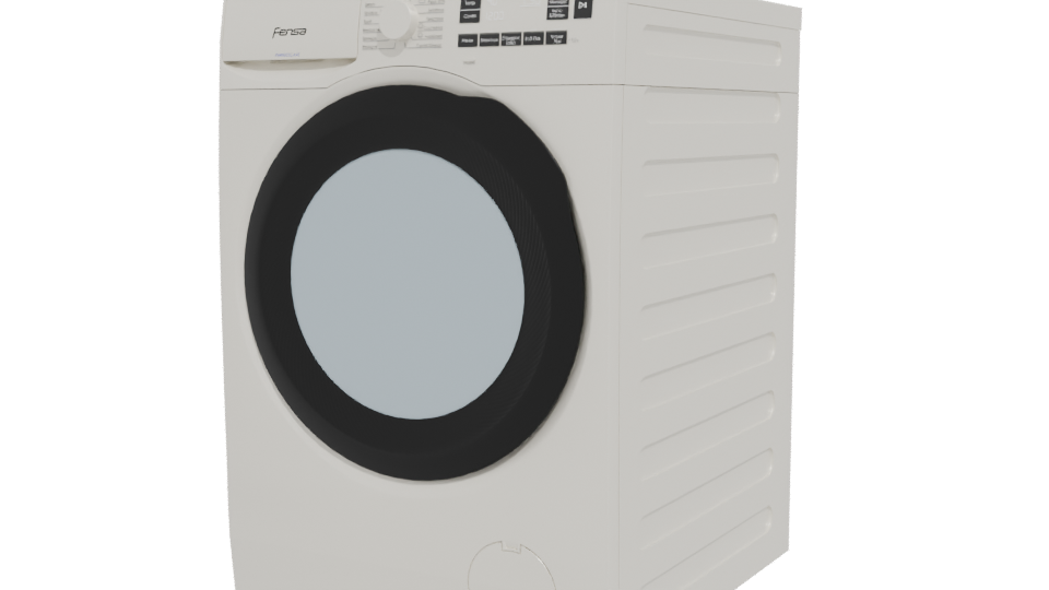 Realistic Front Load Washing Machine 3D - Professional 3D Model Render 12