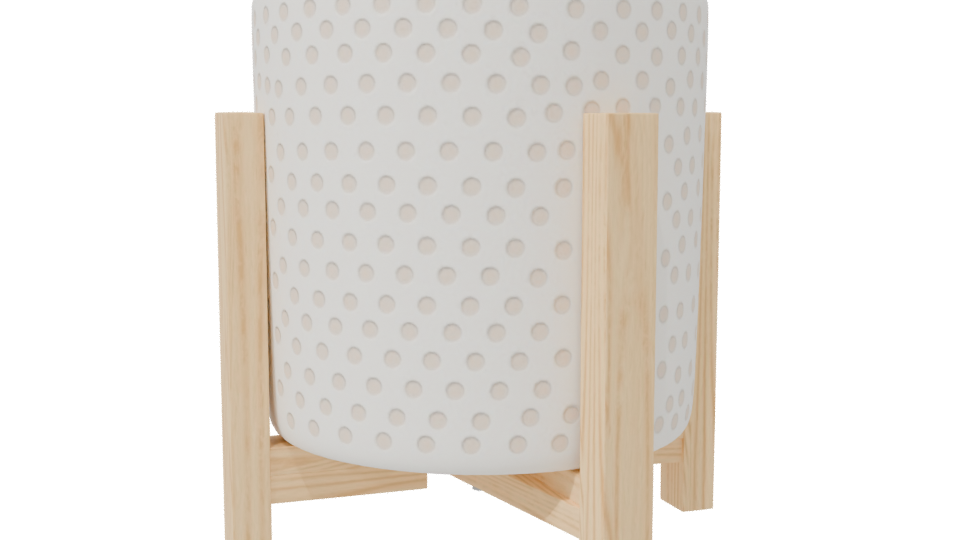 Minimalist Ceramic Planter Stand 3D - Professional 3D Model Render 7