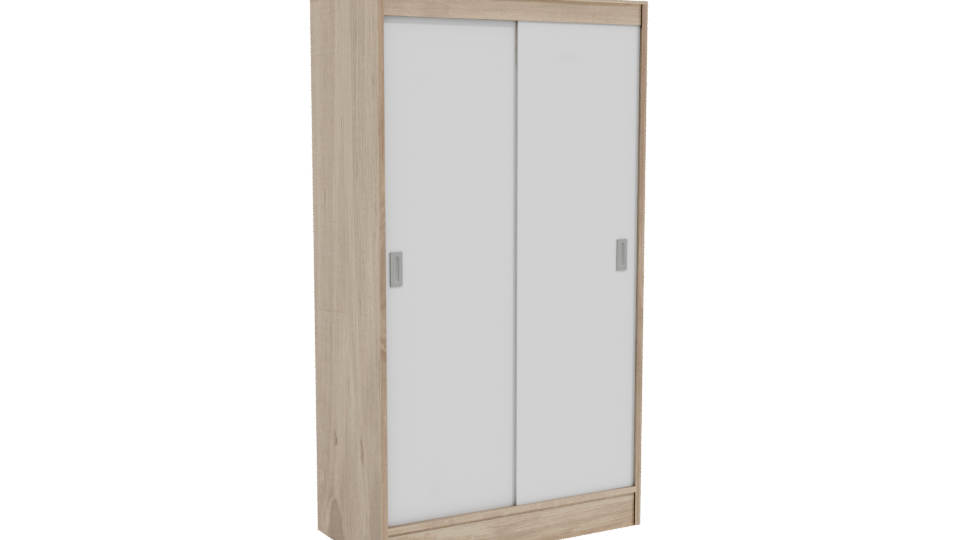 Minimalist Modern Sliding Door Wardrobe 3D Model - Professional 3D Model Render 10