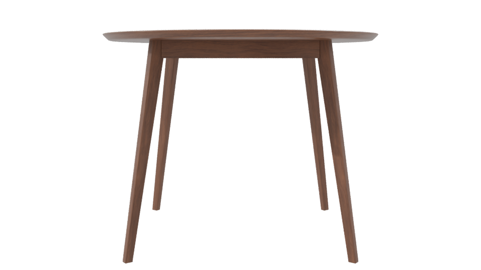 Stylish Round Wooden Table Model - Professional 3D Model Render 8