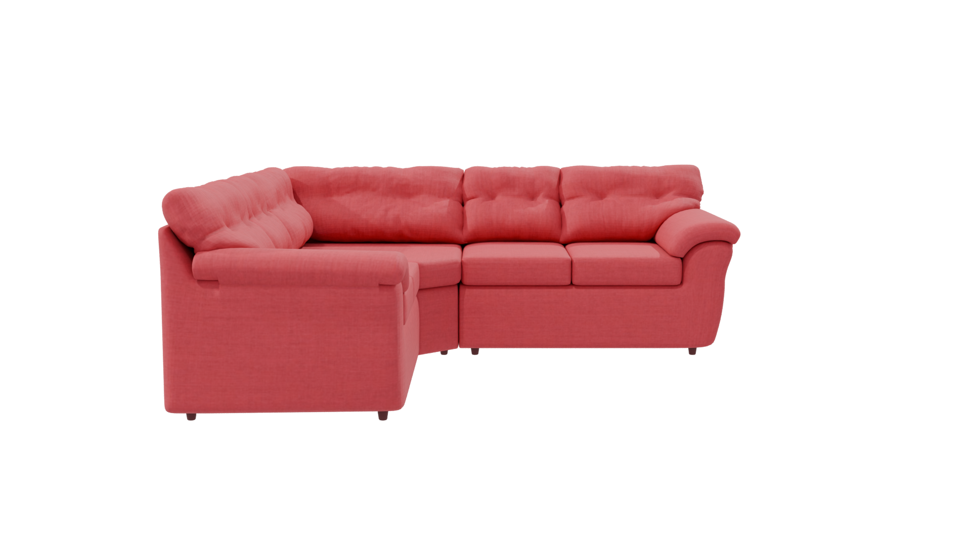 Luxurious Red Sectional Sofa 3D - Professional 3D Model Render 8