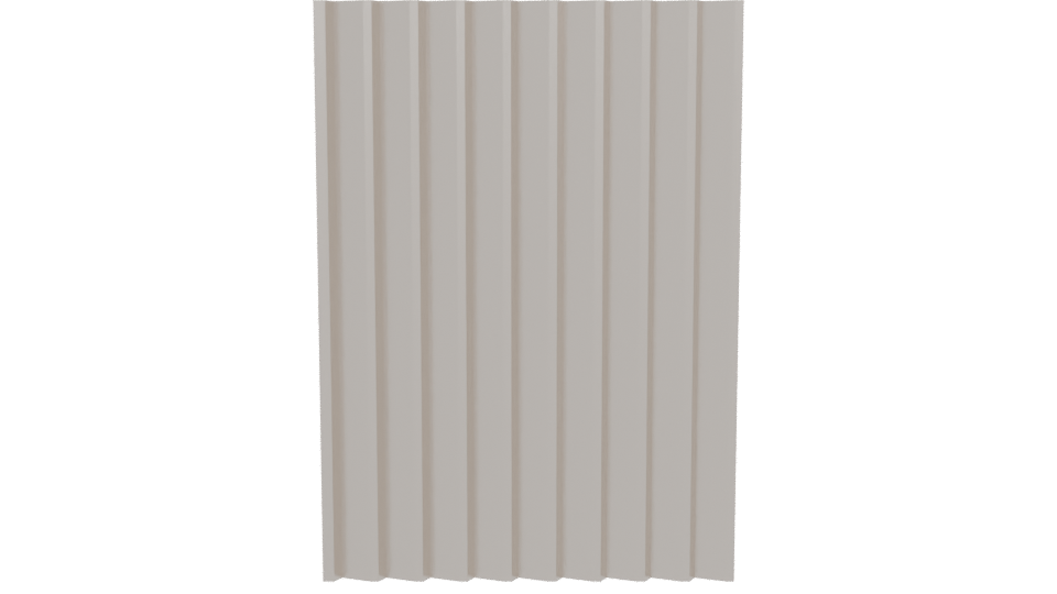 Industrial Ribbed Metal Panel 3D Model - Professional 3D Model Render 5
