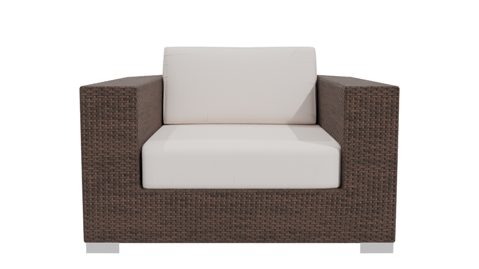 Brown Single Seat Armchair 3D - Professional 3D Model Render 11