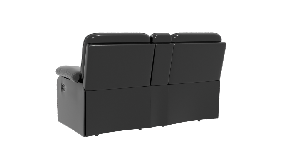 Stylish Leather Reclining Sofa 3D Model - Professional 3D Model Render 4