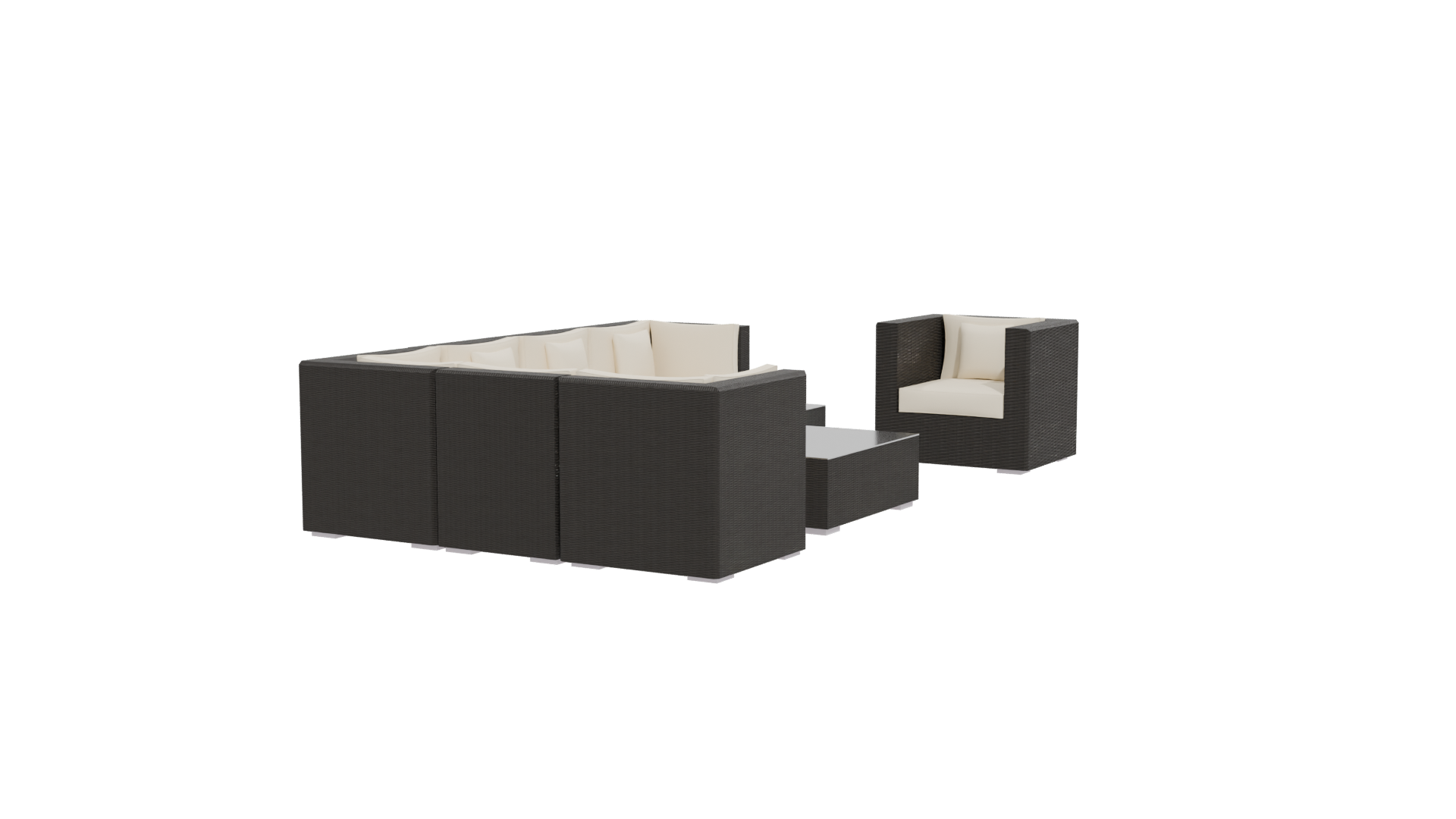 Modern Outdoor Sofa Set 3D - Professional 3D Model Render 12