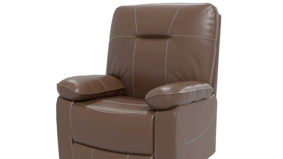 Stylish Recliner Chair Model - Professional 3D Model Render 12