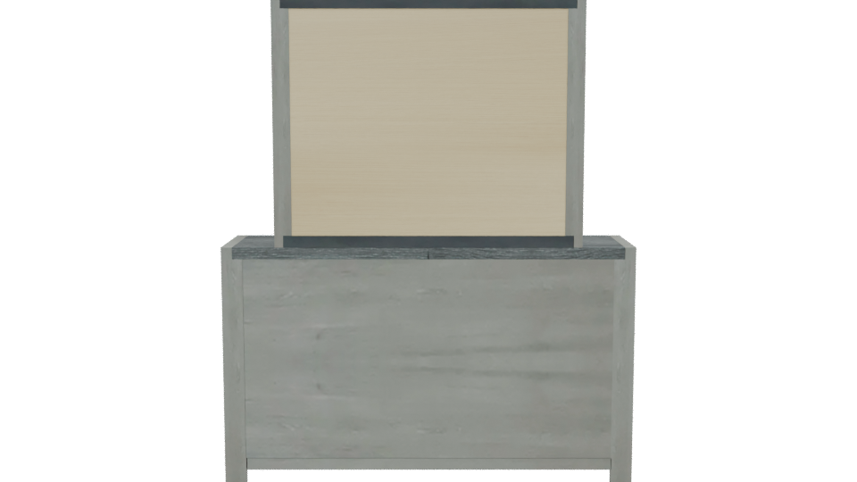 Contemporary Dresser with Mirror - Professional 3D Model Render 5