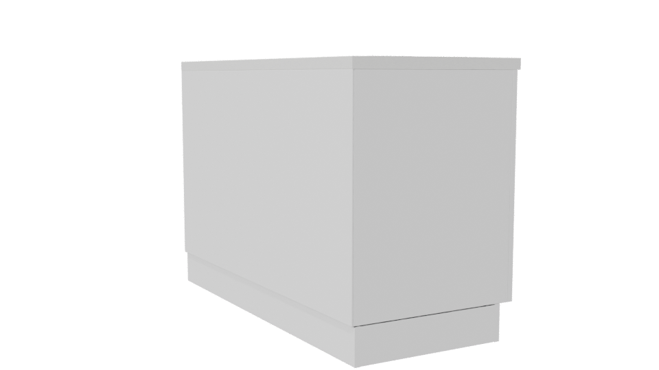 Contemporary Wooden Counter Model - Professional 3D Model Render 7