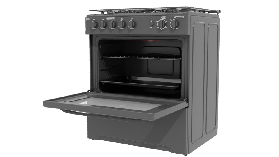 Stainless Steel Kitchen Oven 3D - Professional 3D Model Render 12