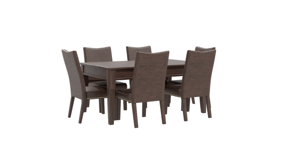 Elegant Modern Dining Table Set 3D Model - Professional 3D Model Render 10