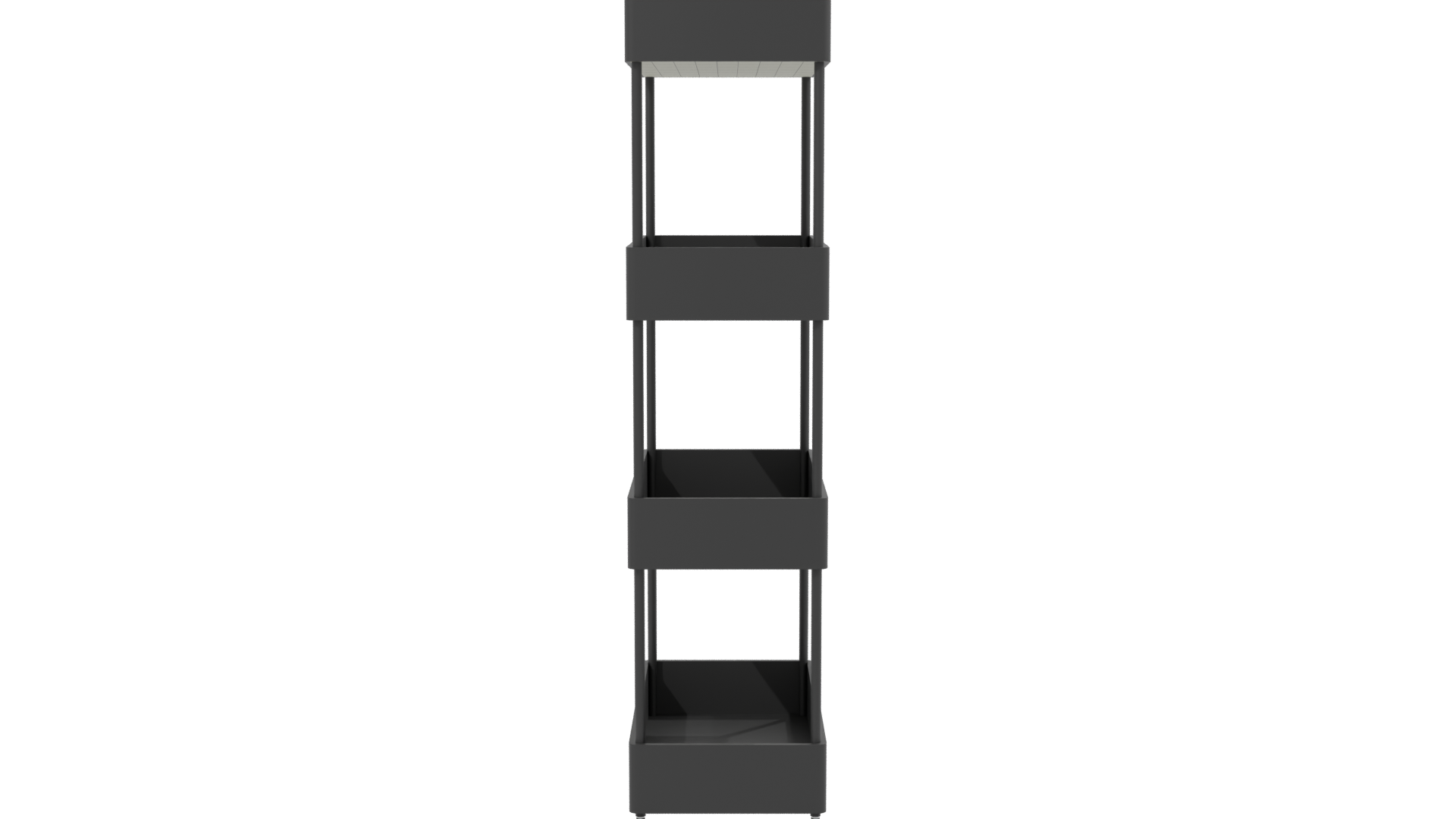 Modern Rolling Storage Cart Model - Professional 3D Model Render 2
