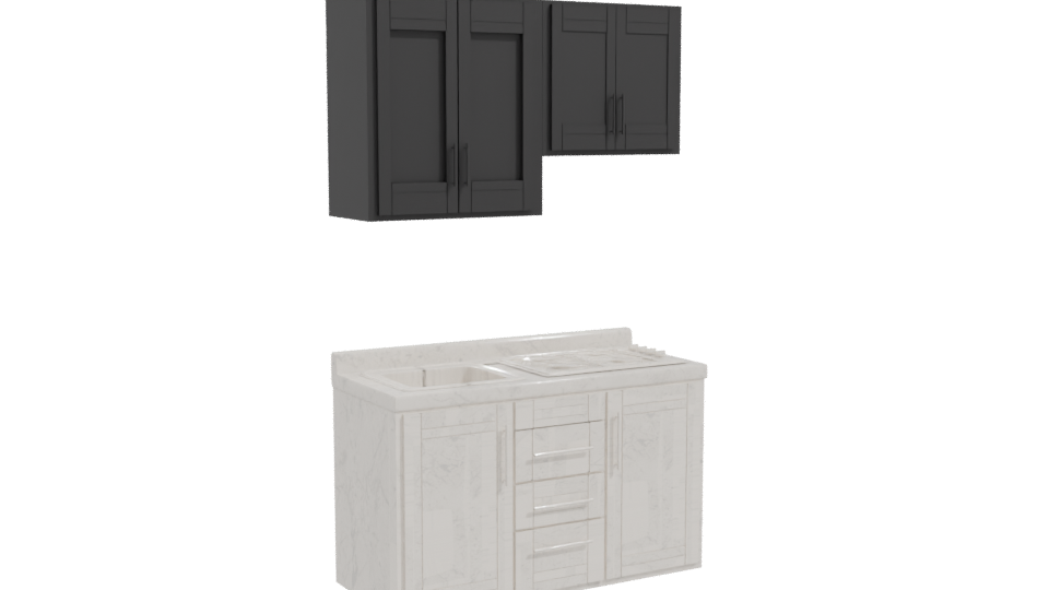 Stylish Modern Kitchen Set 3D - Professional 3D Model Render 10