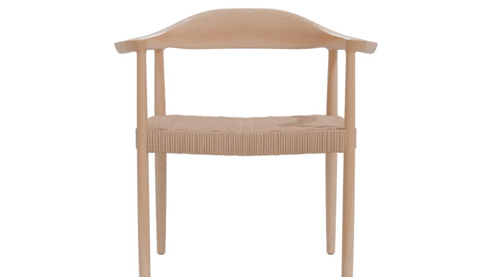 Stylish Minimalist Wooden Chair - Professional 3D Model Render 11