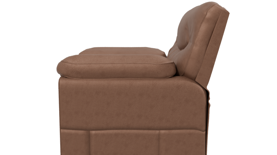 Stylish Brown Fabric Armchair 3D Model - Professional 3D Model Render 2