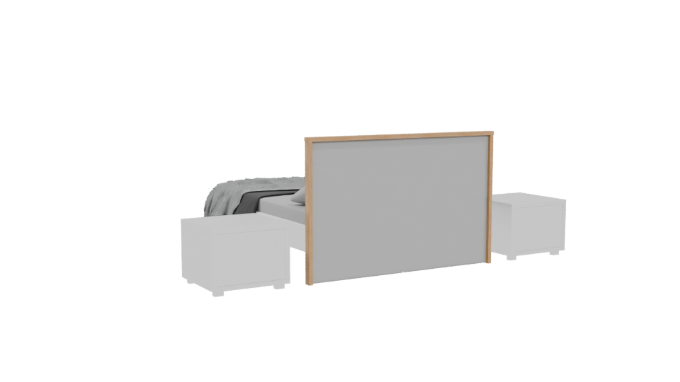 Stylish Modern Bed Set 3D Model - Professional 3D Model Render 4