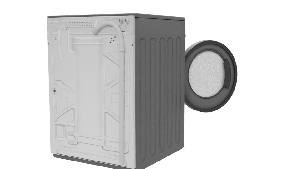 Realistic Front-Loading Washer Model - Professional 3D Model Render 6