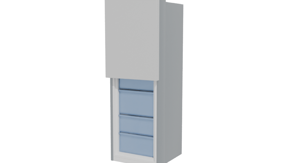Sleek Modern Refrigerator Model - Professional 3D Model Render 12