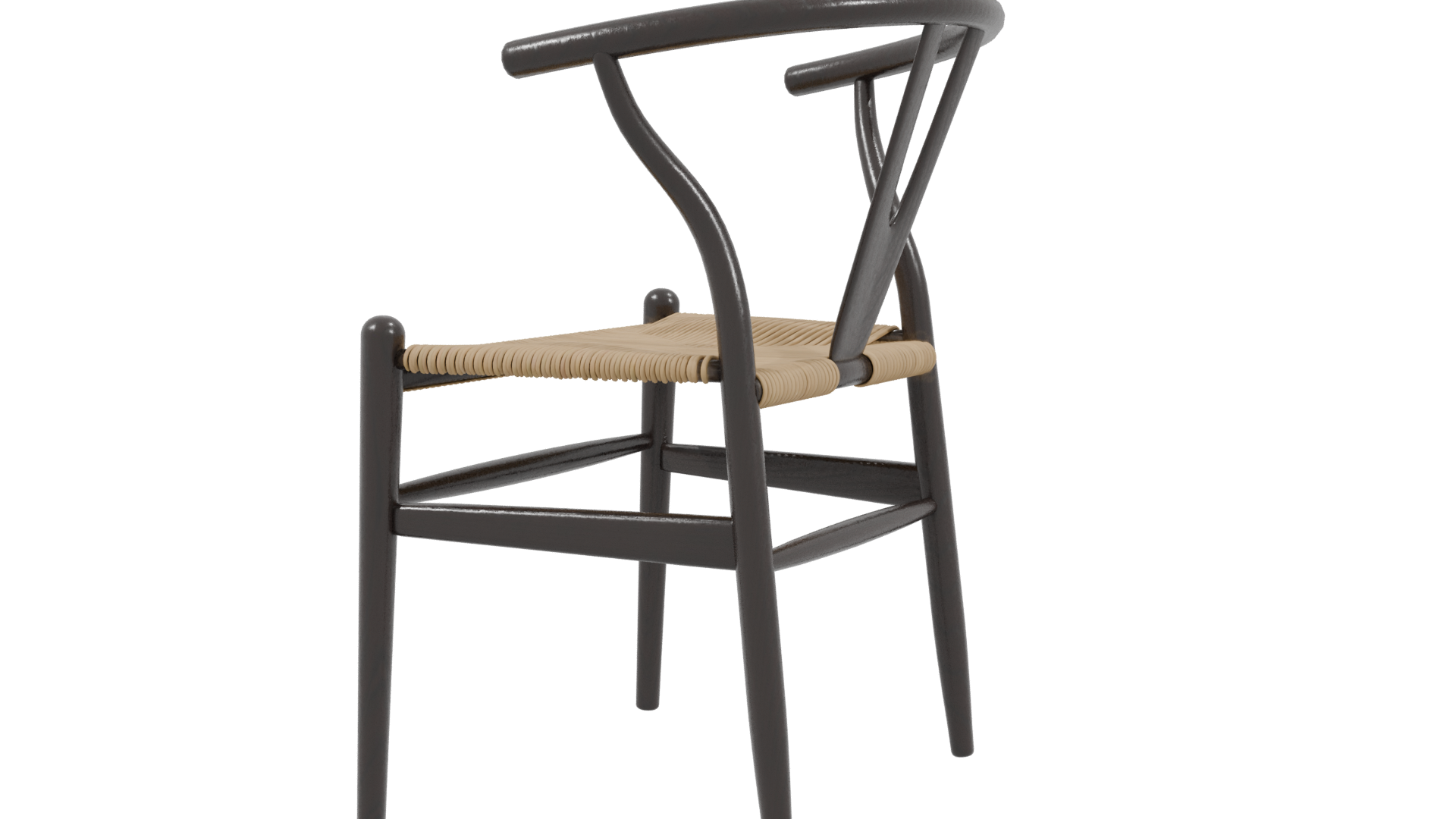 Stylish Wooden Dining Chair Model - Professional 3D Model Render 3