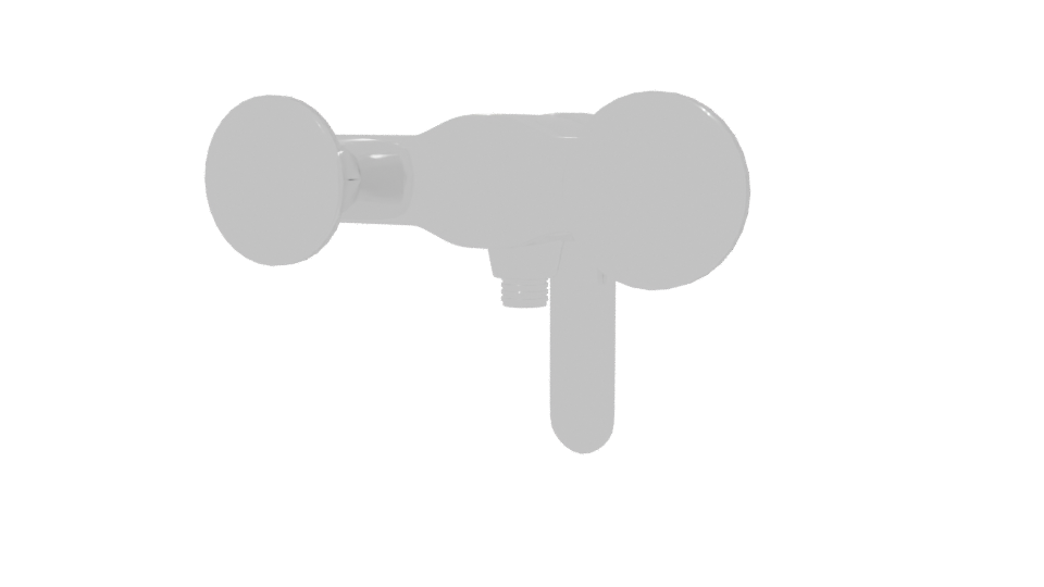 Stylish Wall-Mounted Faucet Model - Professional 3D Model Render 6