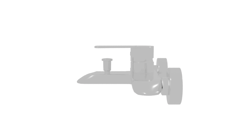 Sleek Modern Bathroom Faucet 3D Model - Professional 3D Model Render 2