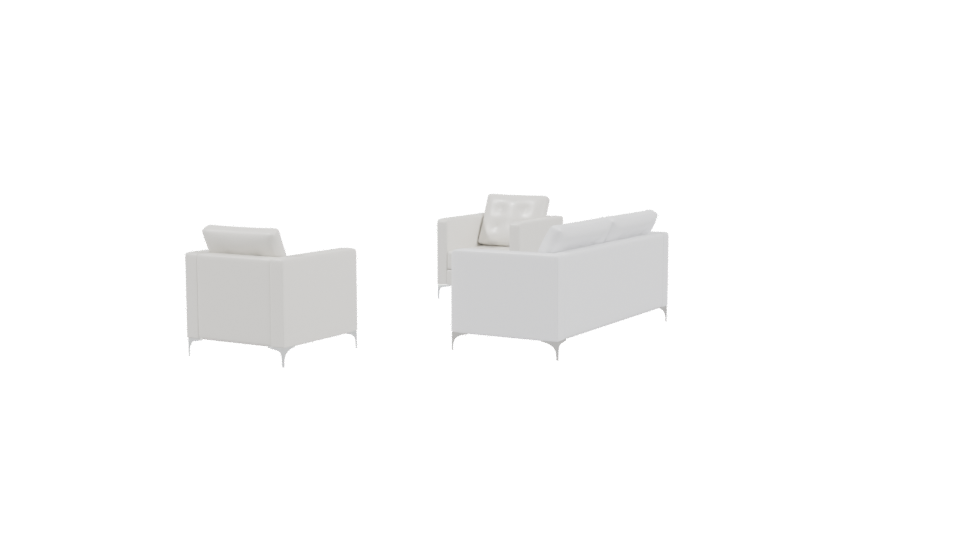 Stylish Minimalist Sofa Set 3D - Professional 3D Model Render 3