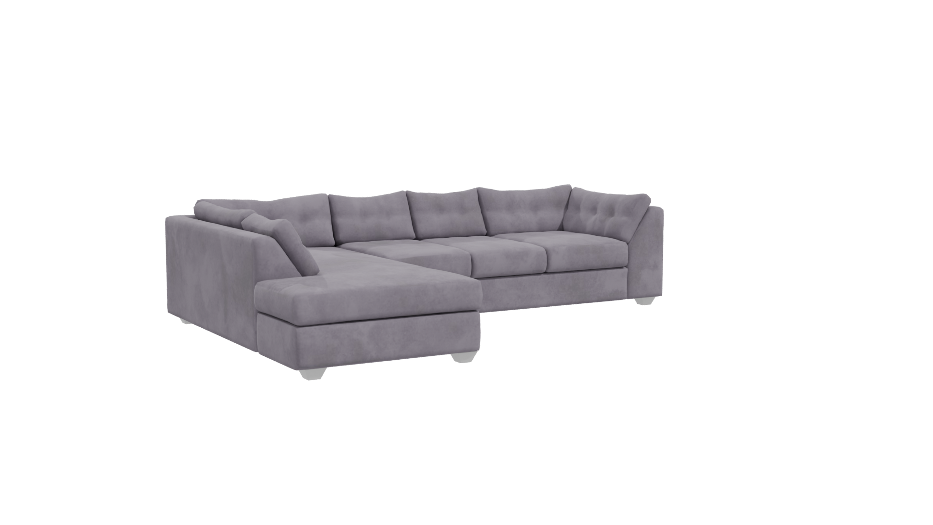 Levante Gray Sectional Sofa 3D - Professional 3D Model Render 10