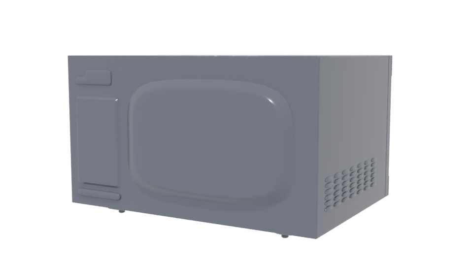 Sleek Modern Microwave 3D Model - Professional 3D Model Render 6