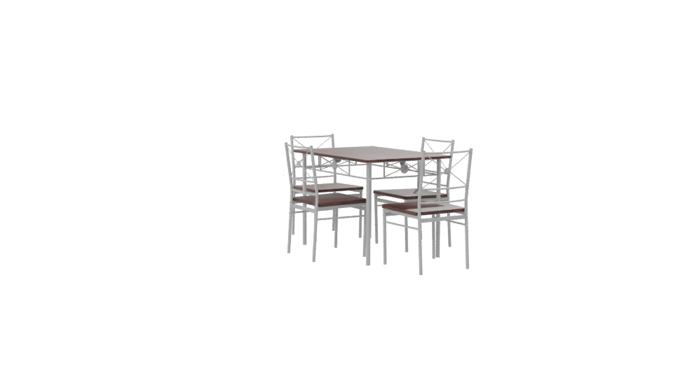Stylish Dining Table Set 3D - Professional 3D Model Render 7