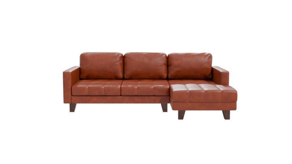 Stylish Modern Leather Sofa 3D Model - Professional 3D Model Render 11