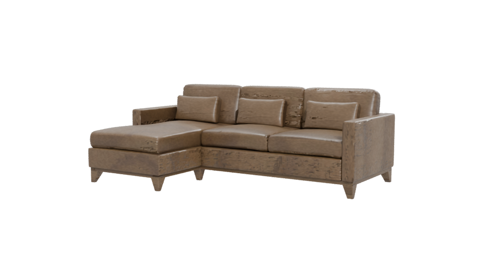 Left Sectional Sofa Lilyrose 3D - Professional 3D Model Render 12