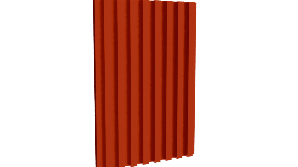 Terracotta Red Panel 3D Model - Professional 3D Model Render 10