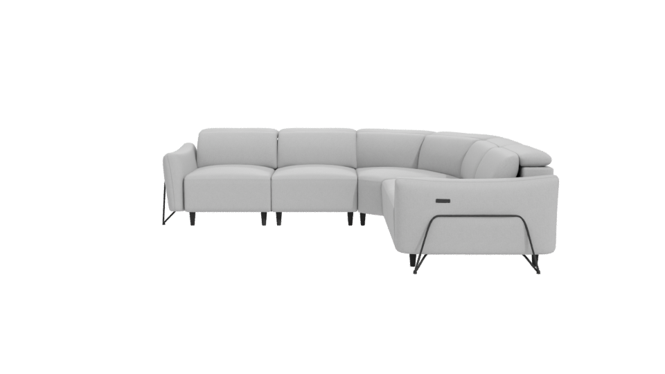 Curved Modern Sofa 3D Model - Professional 3D Model Render 11