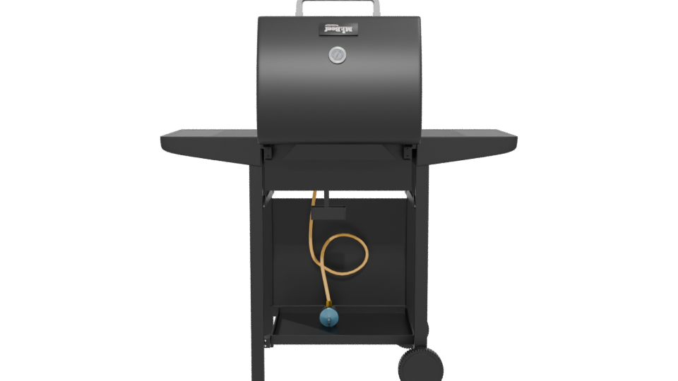 Gas Grill 2 Burners 3D Model - Professional 3D Model Render 5