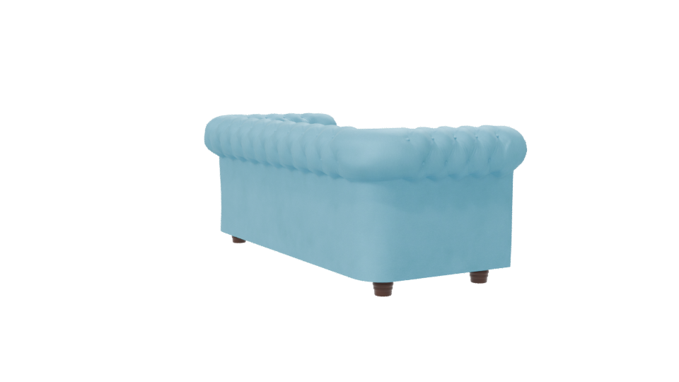 Elegant Blue Sofa 3D Model - Professional 3D Model Render 7