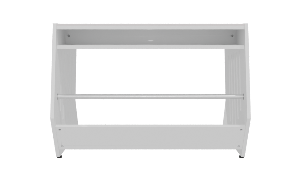 Minimalist White Office Table 3D - Professional 3D Model Render 5