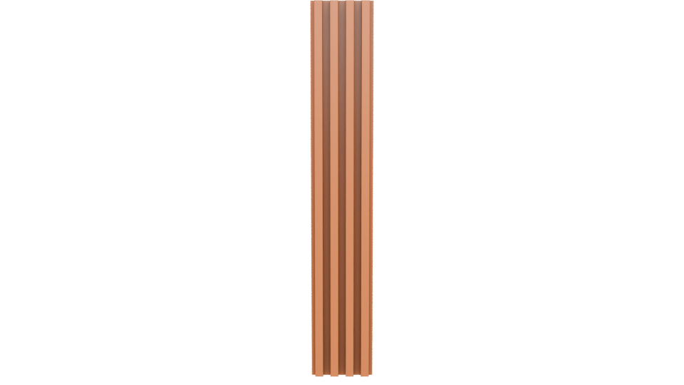 Stylish Vertical Wooden Slat Panel 3D Model - Professional 3D Model Render 5