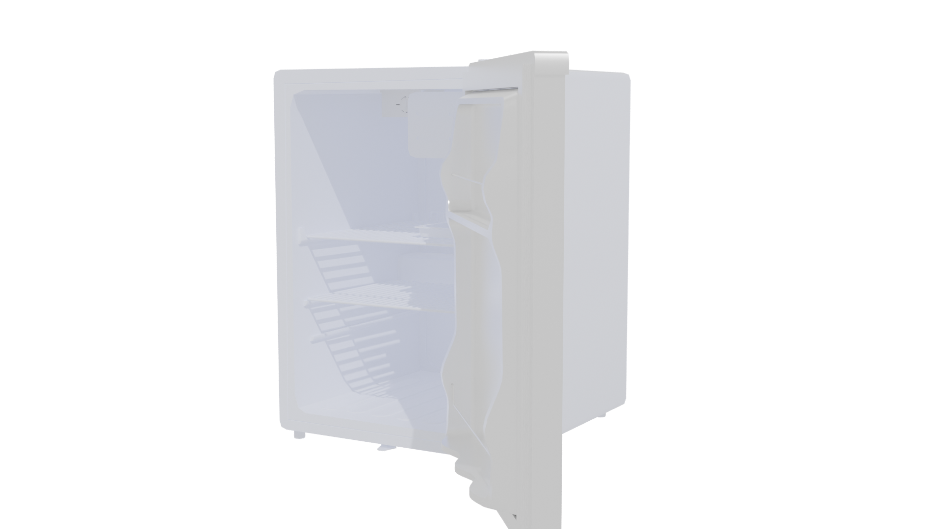 Compact White Refrigerator 3D Model - Professional 3D Model Render 12