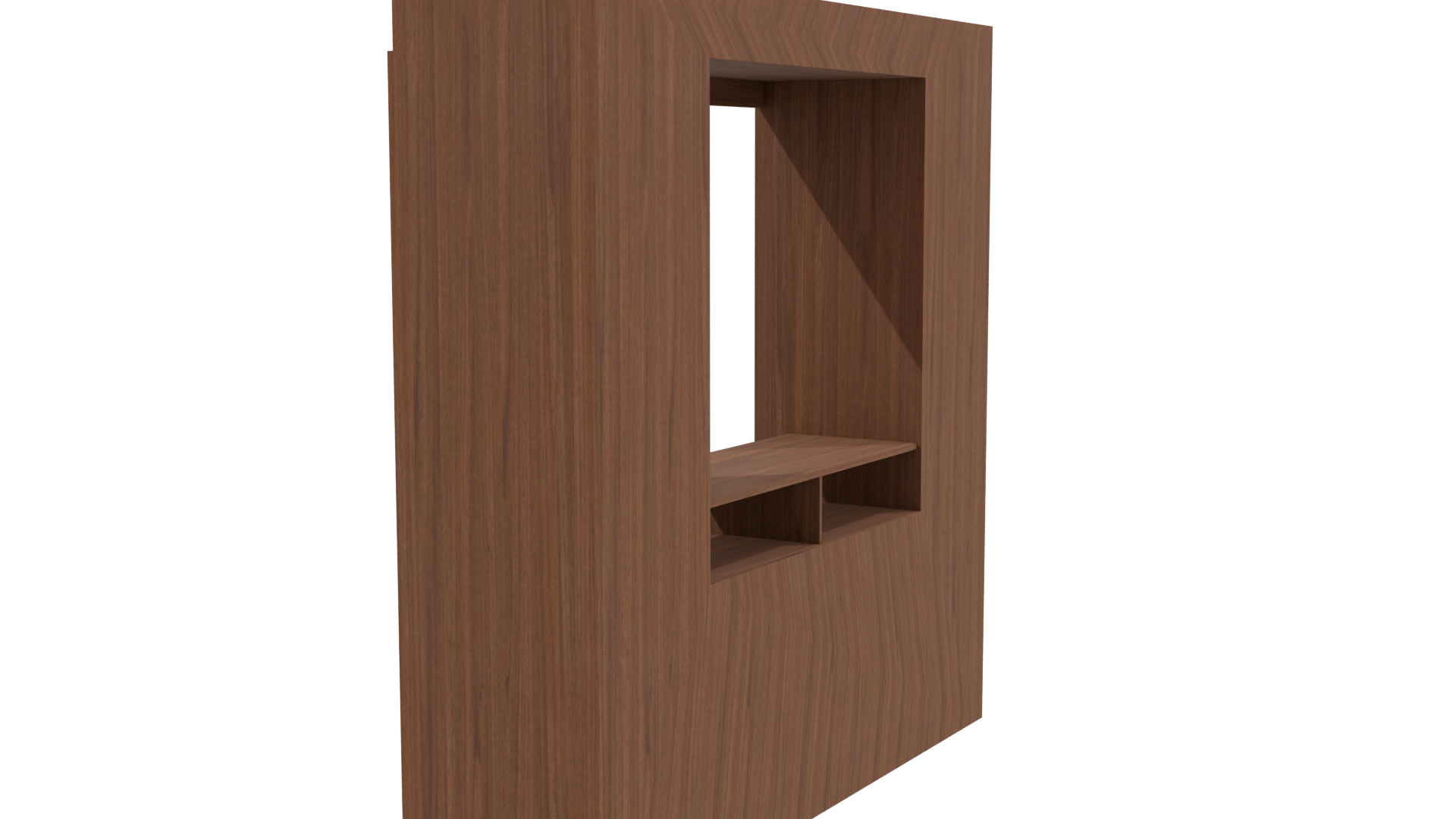 Contemporary Wooden TV Stand 3D Model - Professional 3D Model Render 3