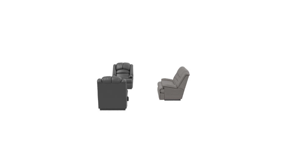 Contemporary Reclining Sofa Set - Professional 3D Model Render 2