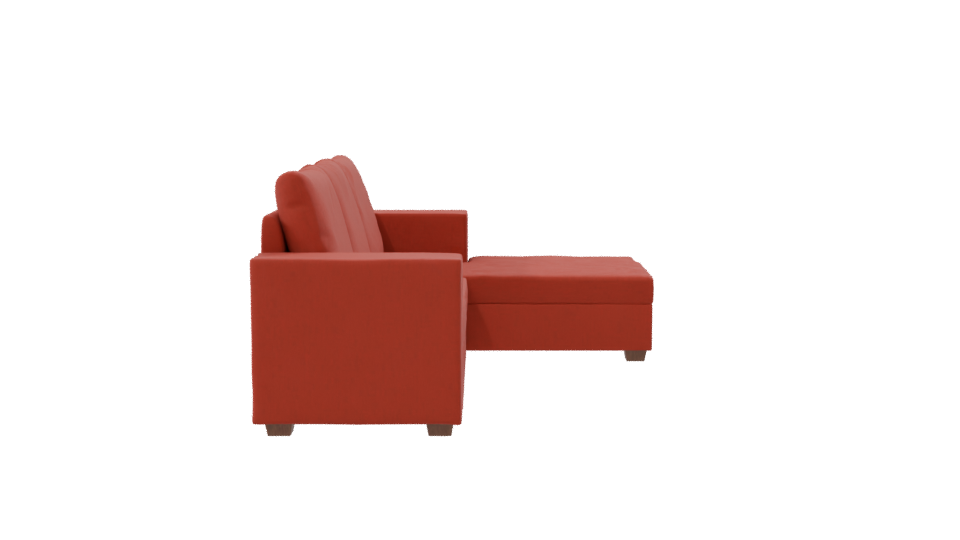 Red Sectional Sofa 3D Model - Professional 3D Model Render 8