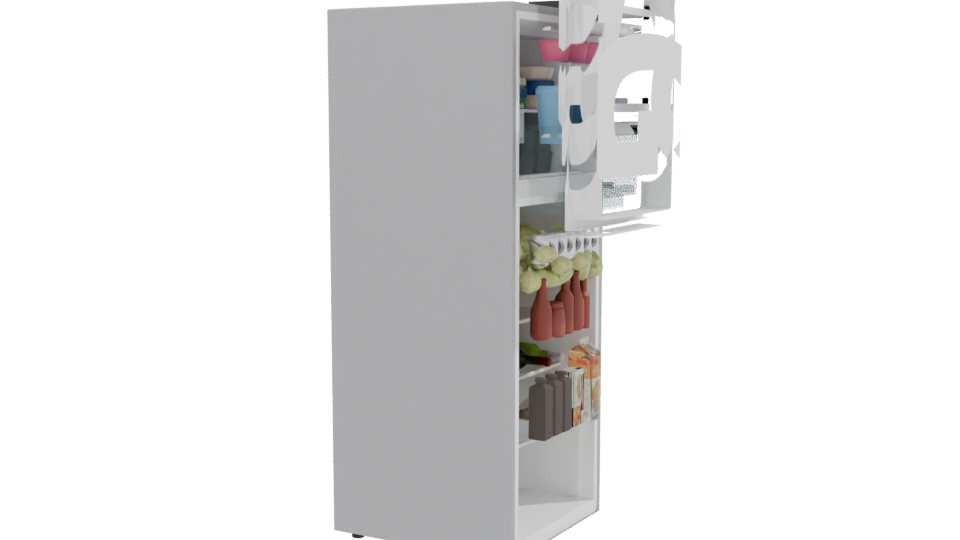 Sleek Refrigerator 3D Model - Professional 3D Model Render 9